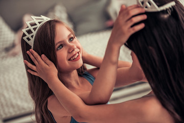 Little girls playing