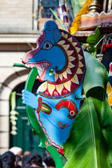 Fototapeta na wymiar Ganesh Chturthi hindu festival in Paris, France