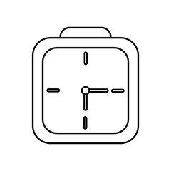 wall clock square deadline dial graphic vector illustration