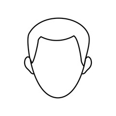 Fototapeta premium man face character people contour image vector illustration