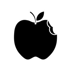 apple fruit icon over white background vector illustration