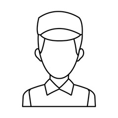 male avatar profile picture employee work vector illustration
