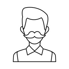male avatar profile picture employee work vector illustration