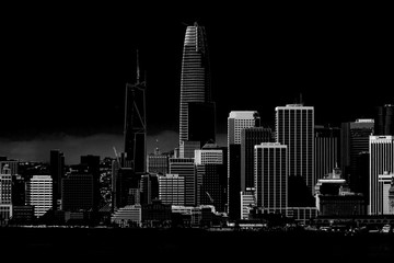 San Francisco Skyline B&W