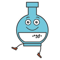 tube test kawaii character vector illustration design