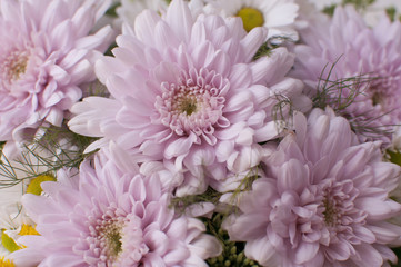 A gentle bouquet with flowers.