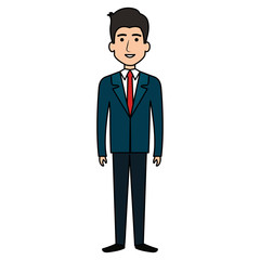 elegant businessman avatar character vector illustration design