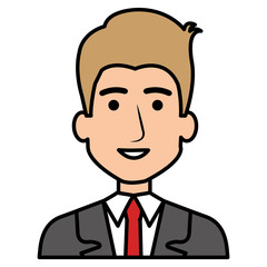 elegant businessman avatar character vector illustration design
