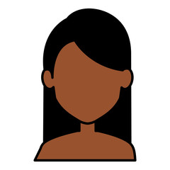 beautiful woman shirtless avatar character vector illustration design