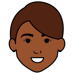 beautiful woman head avatar character vector illustration design