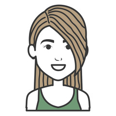 Fototapeta premium beautiful woman avatar character vector illustration design