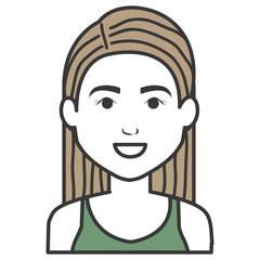 beautiful woman avatar character vector illustration design