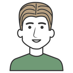 young man avatar character vector illustration design