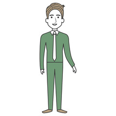 elegant businessman avatar character vector illustration design