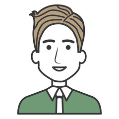 elegant businessman avatar character vector illustration design