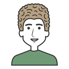 young man avatar character vector illustration design