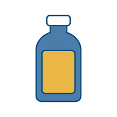 liquor bottle icon over white background vector illustration