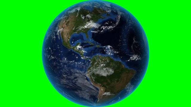 Guatemala. 3D Earth in space - zoom in on Guatemala outlined. Green screen background