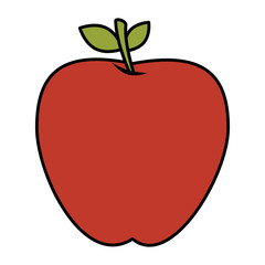 apple fresh fruit icon vector illustration design