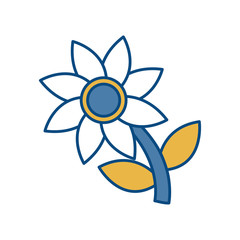 Obraz premium beautiful flower icon over white background vector illustration