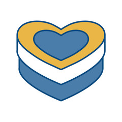 Obraz premium heart box icon over white background vector illustration