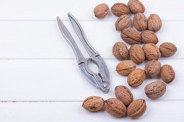 walnuts on white