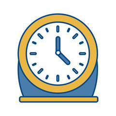 clock icon over white background vector illustration