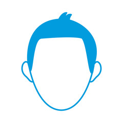 man face character people contour image vector illustration