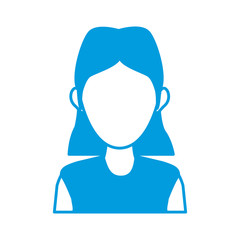 portrait woman character avatar employee icon vector illustration
