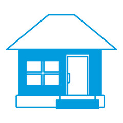 house facade small steps architecture icon vector illustration