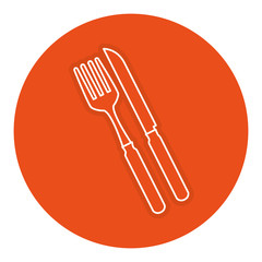 fork and knife cutlery isolated icon vector illustration design