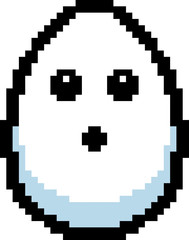 Surprised 8-Bit Cartoon Egg