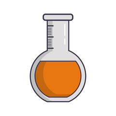 chemical flask icon over white background vector illustration