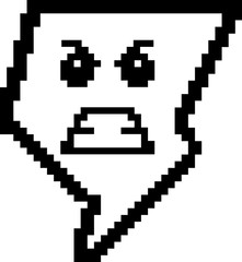 Angry 8-Bit Cartoon Lightning