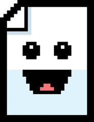 Smiling 8-Bit Cartoon Paper