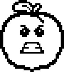 Angry 8-Bit Cartoon Peach