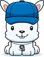 Cartoon Smiling Coach Bunny