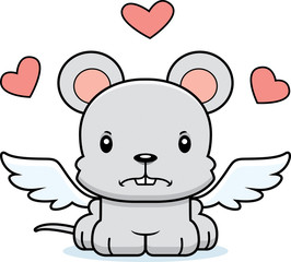 Obraz na płótnie Canvas Cartoon Angry Cupid Mouse