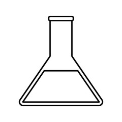 chemical flask icon over white background vector illustration