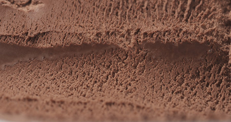 closeup background of chocolate ice cream