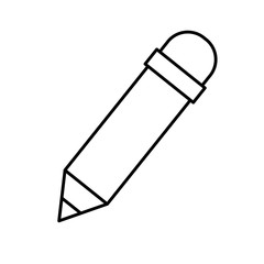 pencil utensil icon over white background vector illustration