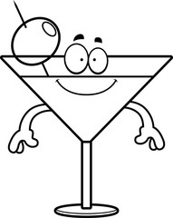Happy Cartoon Martini
