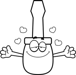 Cartoon Screwdriver Hug