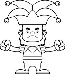 Cartoon Angry Jester Sasquatch