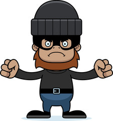 Cartoon Angry Thief Sasquatch
