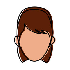 character woman head happy person image vector illustration