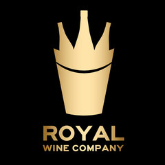 Royal gold logo icon wine company