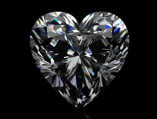 diamond jewel on black background (high resolution 3D image)