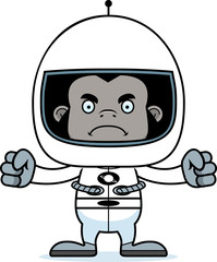 Cartoon Angry Astronaut Gorilla