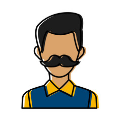 male avatar profile picture employee work vector illustration